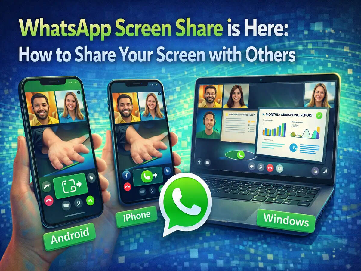 WhatsApp में Screen Share कैसे करें? Android, iPhone और Windows पर स्क्रीन शेयर करने का आसान तरीका