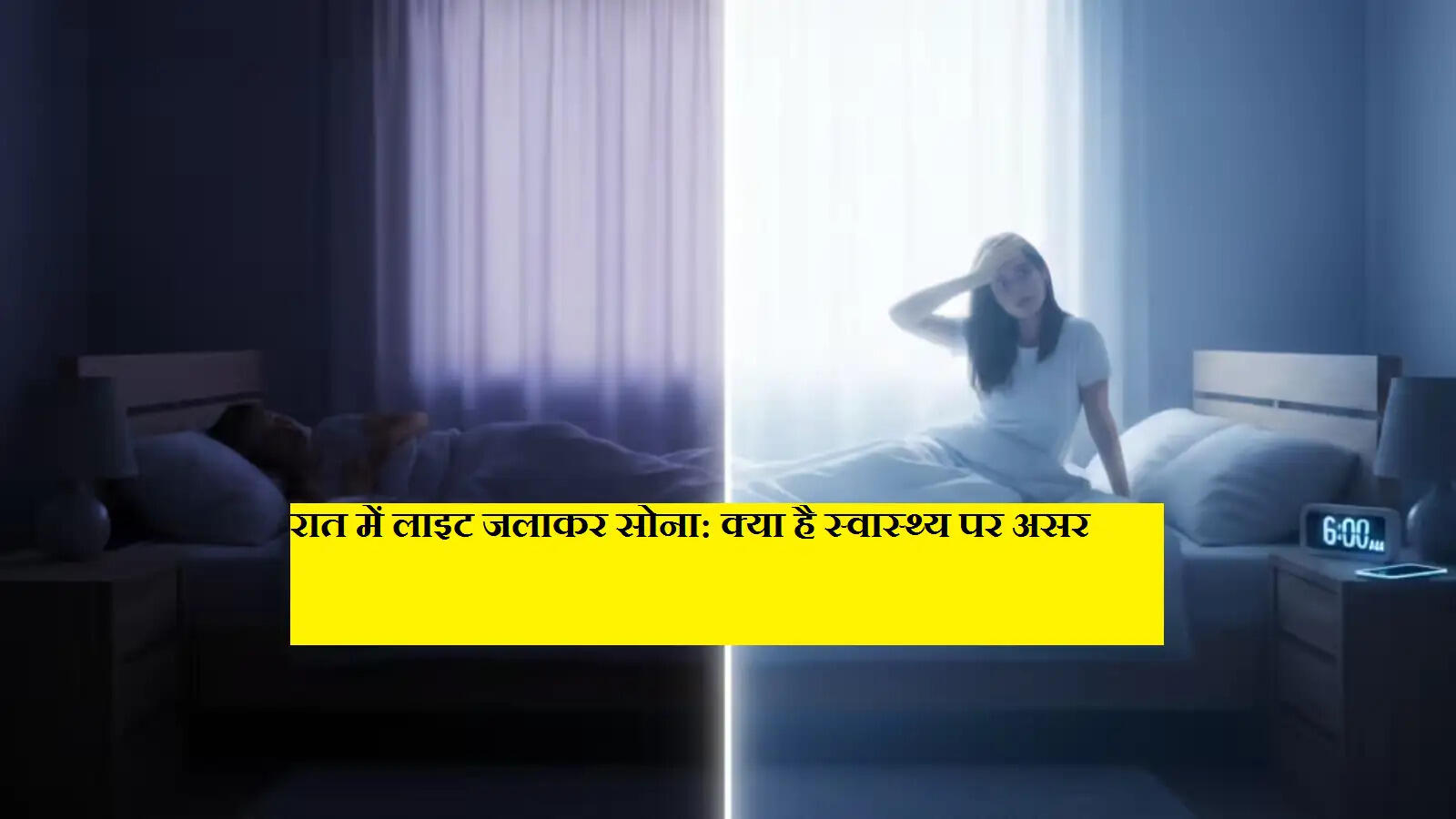 रात में लाइट जलाकर सोना: क्या है स्वास्थ्य पर असर