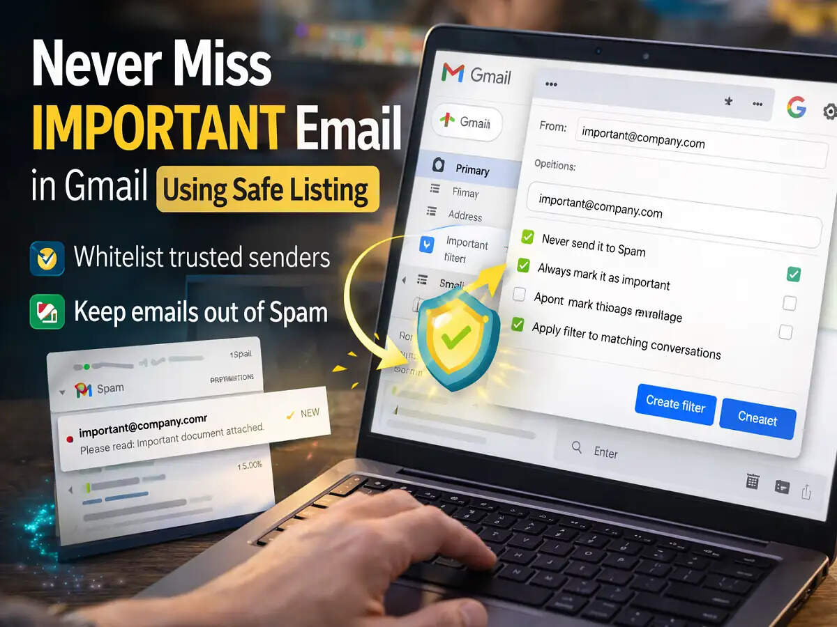 Gmail में जरूरी ईमेल मिस होने से कैसे बचें? Safe Listing फीचर इस्तेमाल करने का तरीका