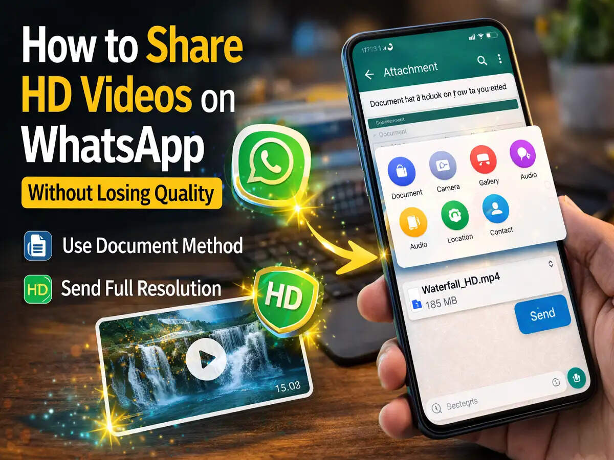 WhatsApp पर HD वीडियो कैसे भेजें? बिना क्वालिटी कम किए वीडियो शेयर करने का आसान तरीका