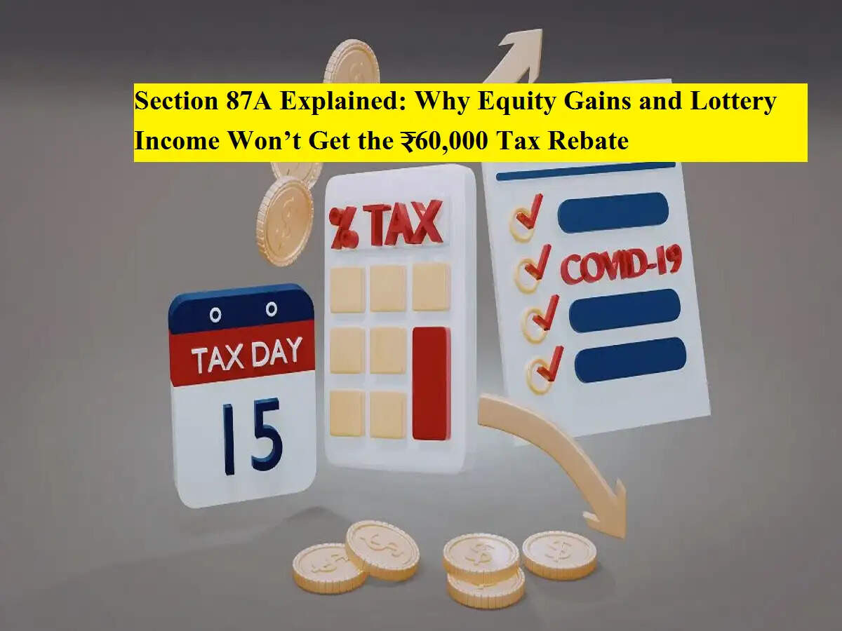 Section 87A की पूरी सच्चाई: इक्विटी, कैपिटल गेन और लॉटरी इनकम पर क्यों नहीं मिलेगा ₹60,000 का फायदा