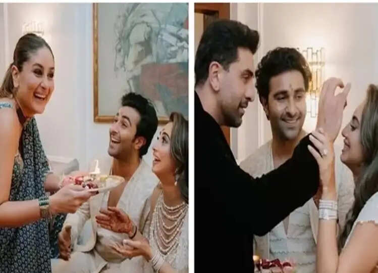 करीना कपूर ने की आरती, रणबीर कपूर ने लगाया टीका, देखें आदर जैन और अलेखा आडवाणी के रोके की तस्वीरें