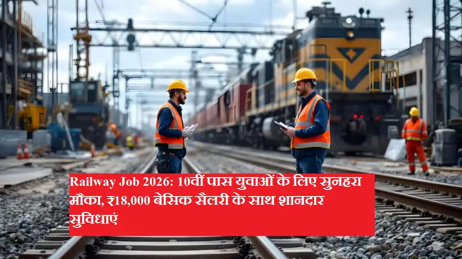 Railway Job 2026: 10वीं पास युवाओं के लिए सुनहरा मौका, ₹18,000 बेसिक सैलरी के साथ शानदार सुविधाएं
