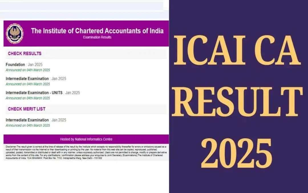 Result 2025-  ICAI&nbsp;ने फाउंडेशन और इंटरमीडिएट परीक्षा 2025 का परिणाम घोषित किया, ऐसे करें चेक