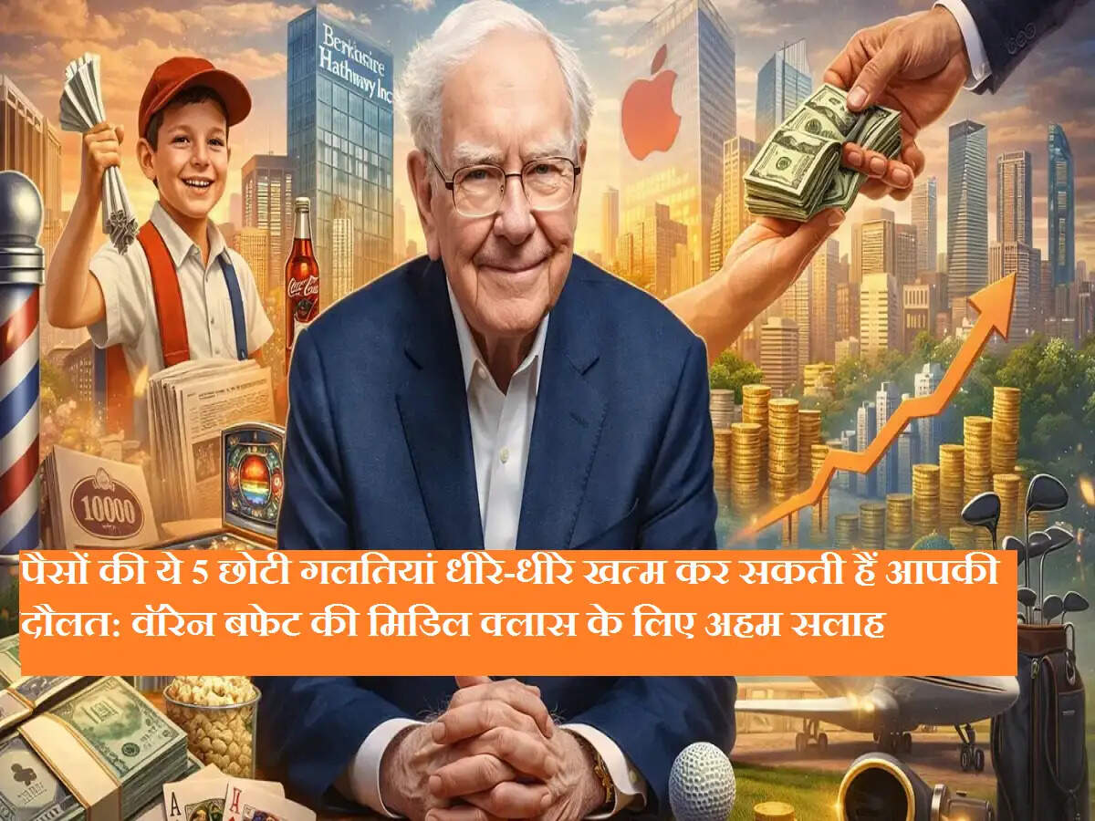 पैसों की ये 5 छोटी गलतियां धीरे-धीरे खत्म कर सकती हैं आपकी दौलत: वॉरेन बफेट की मिडिल क्लास के लिए अहम सलाह