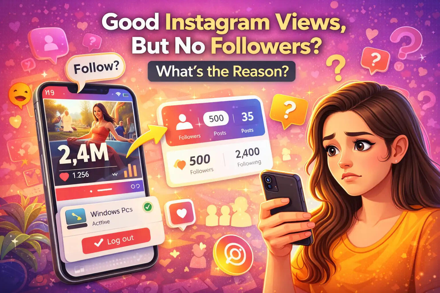 Instagram पर व्यूज तो बढ़ रहे हैं लेकिन फॉलोअर्स नहीं? जानिए इसके पीछे की बड़ी वजह