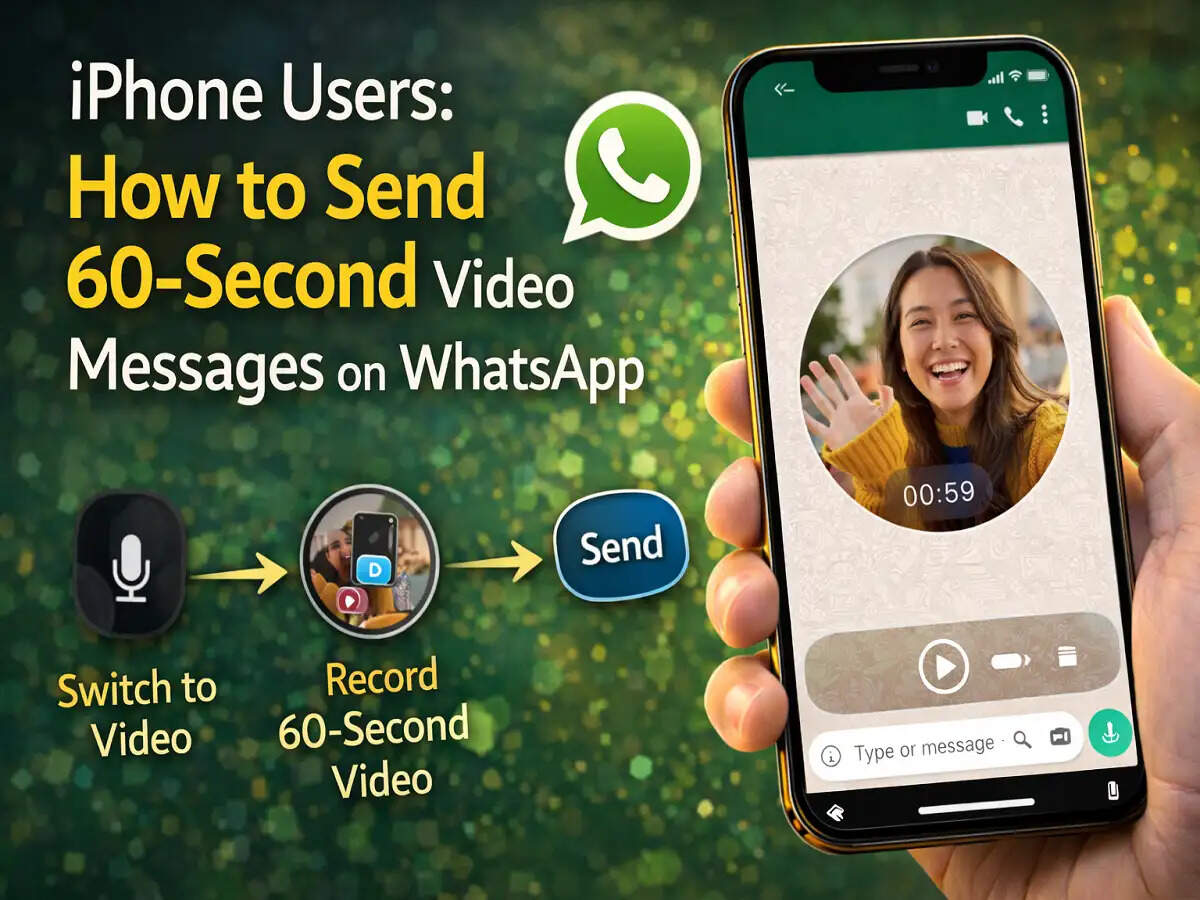 iPhone पर WhatsApp में 60 सेकंड का वीडियो मैसेज कैसे भेजें? जानें पूरा तरीका
