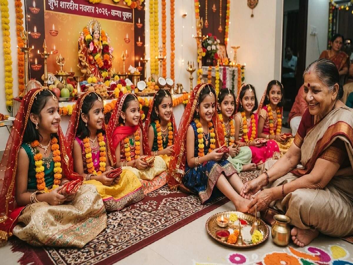Shardiya Navratri 2026: Ashtami and Navami worship fall on the same day; find out when to perform Kanjak Puja.